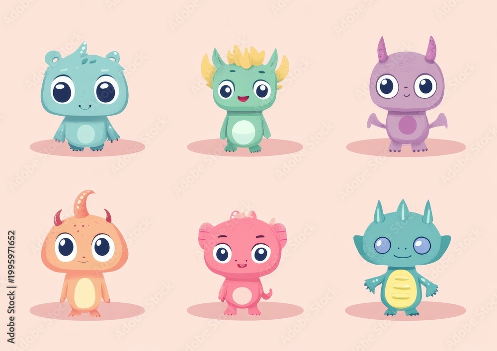Fototapeta premium set of funny animals
