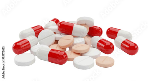 Minimal black silhouette icon, simple flat vector, bold black shape, no, no shading a pile of various red and white capsules and round tablets on a, flat icon style