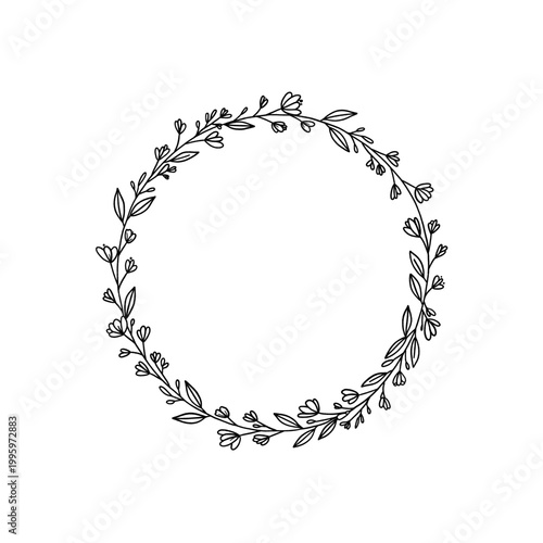 Black and White, Outline Hand drawn wedding and Bachelorette theme illustration, fine line art style