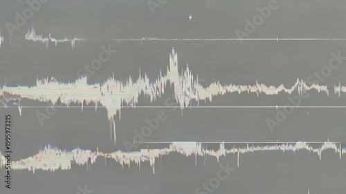 Abstract digital glitch effect with vhs static noise and scanlines.