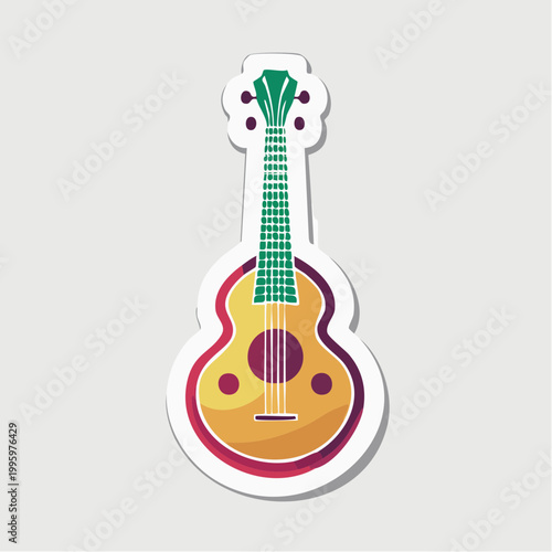 Stylized Ukulele Illustration