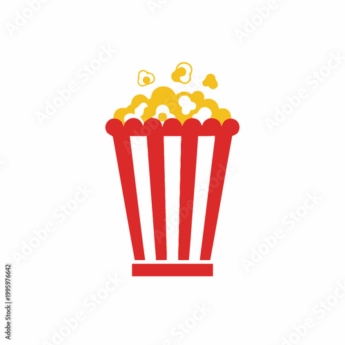 Colorful illustration of popcorn bucket.