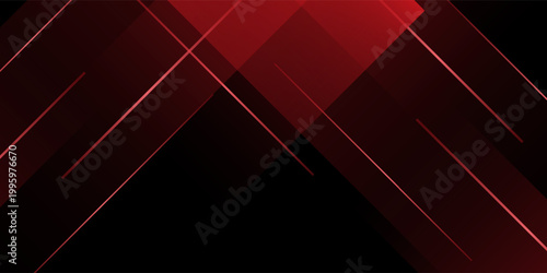 Dynamic Red And Black Abstract Background with Geometric Lines.Vector illustrator art eps 10