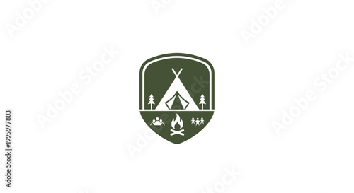 Free Download Camping Tent Logo Design Emblem. - GFXLoad