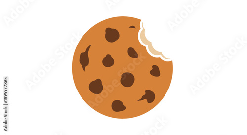 Chocolate Chip Cookie Closeup View.