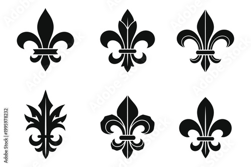 fleur de lis icon silhouette vector illustration