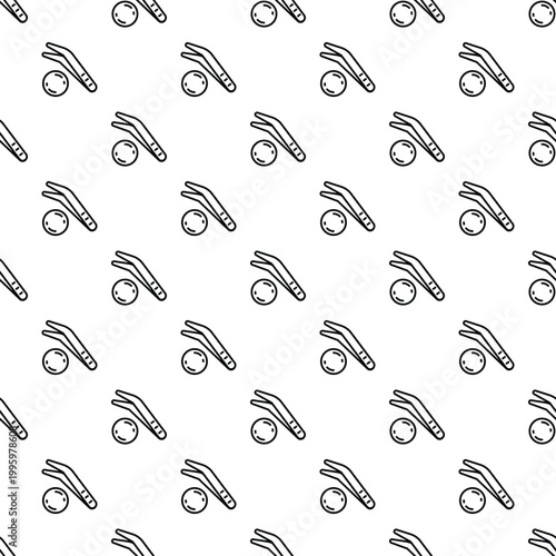 Hurling stick and sliotar appearing in a seamless line art pattern