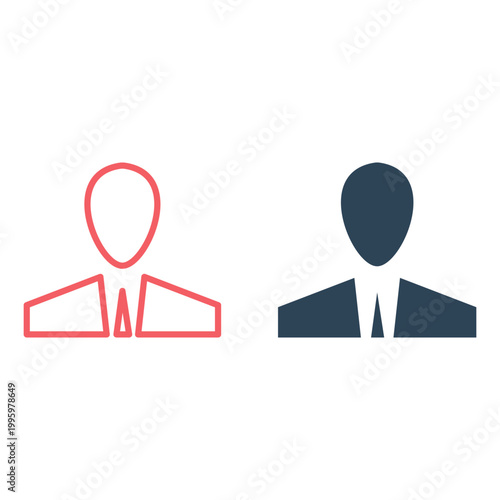 Person icons set vector design template. User sign, person symbol, Human avatar, flat style.