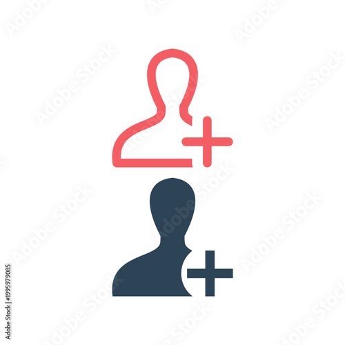Person icons set vector design template. User sign, person symbol, Human avatar, flat style.