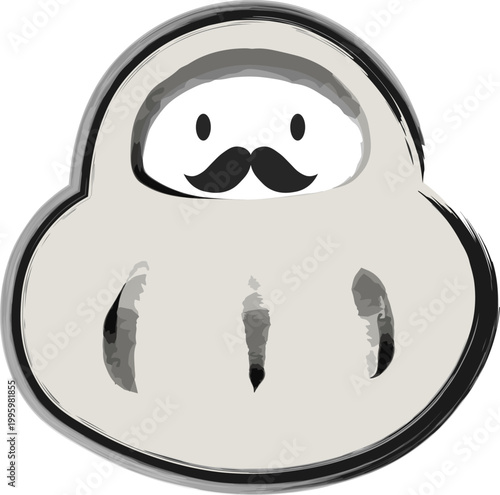 手描きのかわいい達磨のイラスト