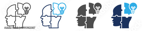 thinking icon set multi concept