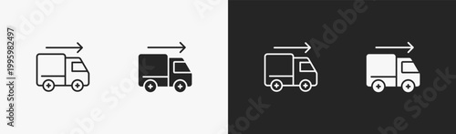 Set of Supply icon in black and white collection