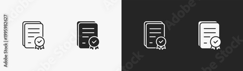 Set of Standard icon in black and white collection