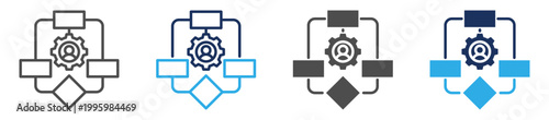 workflow icon set multi concept