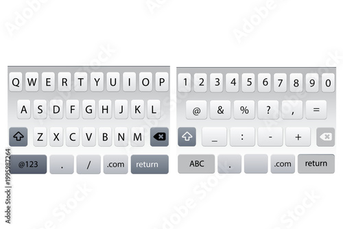 Tableau sur toile iPhone Light Mode Keyboard