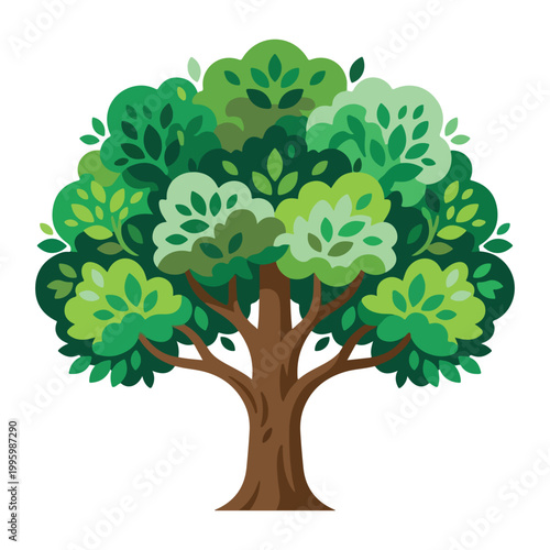 A tree design on white background