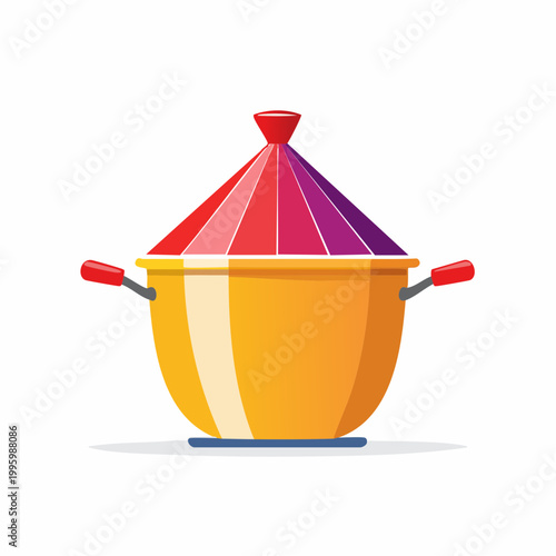 Colorful Tagine Pot Illustration