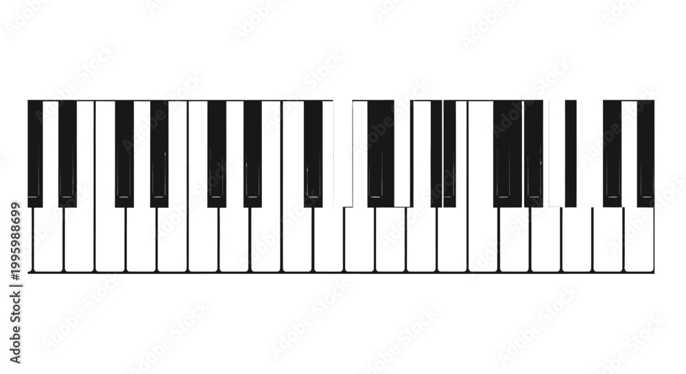 Fototapeta premium Closeup of piano keys instrument.