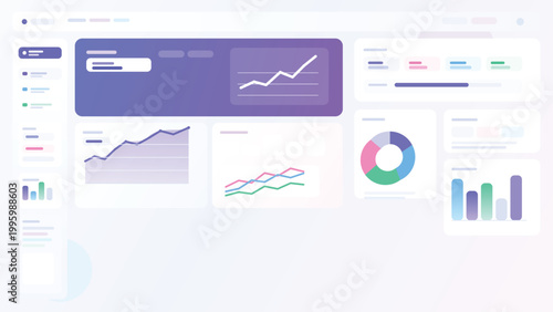 SaaS revenue analytics dashboard interface with MRR cards churn tracking subscription billing widgets growth charts and premium gradient UI layout pro