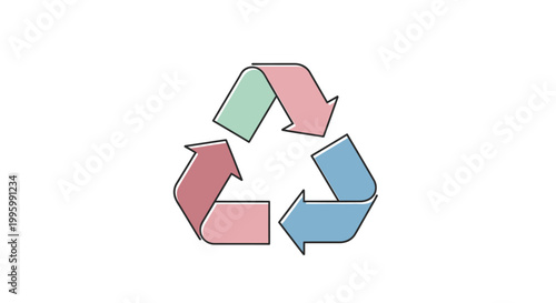 Recycling symbol made of arrows.