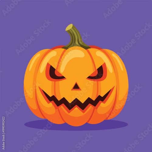 Jack o lantern Halloween pumpkin face.