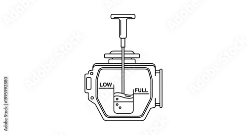 Engine lubrication Line art simple abstract color design vector