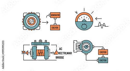 Excitation System Line art clean abstract vector design