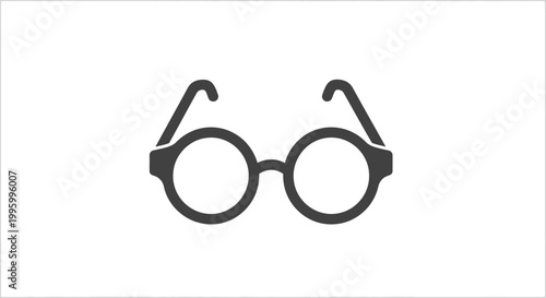 Black Round Spectacles Eyeglasses.