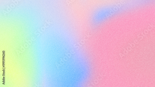 Soft multicolor abstract background with pastel gradient blend of pink, light blue, pale green, yellow, peach, lavender, copy space, fine grain texture. Airy dreamy design, minimal modern aesthetic