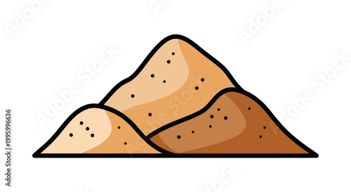 Sand piles in a heap.