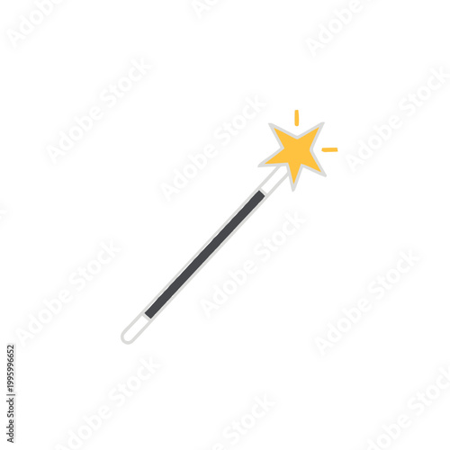 Magic wand with shining star tip.