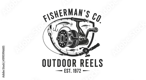 Fishing Reel Logo Design.