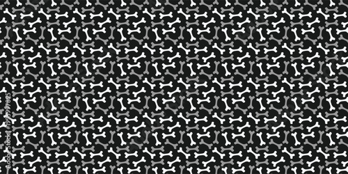 Minimalist bone repeating design for pet shop interior decor. Dog pattern. Bones pattern