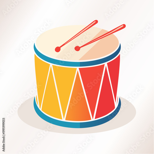 Toy Drum with Drumsticks