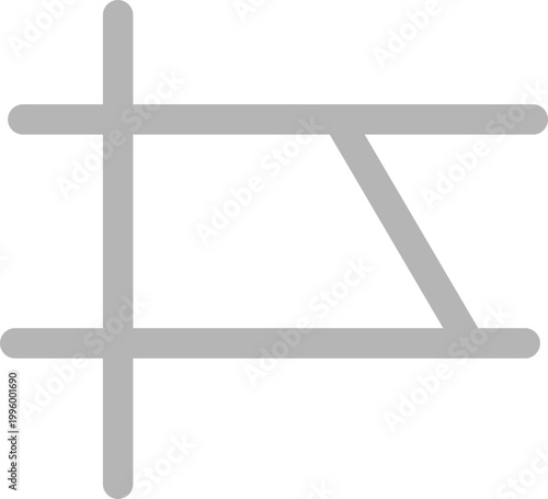 Simple Gray Schematic Road Map Flat Vector