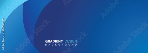 Modern Blue Abstract Gradient Background with Paper Cut Circles and Fluid Curves; Professional Vector Art for Corporate Banner, Minimalist Poster, and Web Design, design with space for text