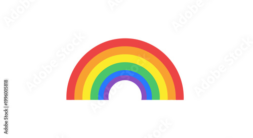 Colorful Rainbow Arc Graphic Design Element.
