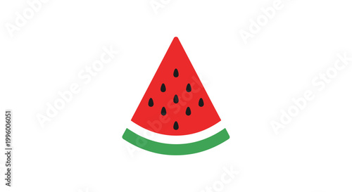 Fresh Watermelon Fruit Slice Icon.
