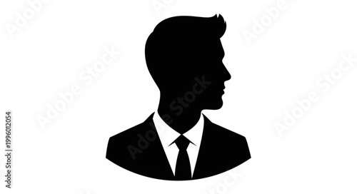 Silhouette of a Man in a Suit and Tie.