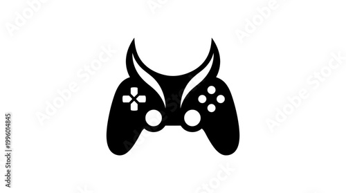 Abstract game controller icon vector design