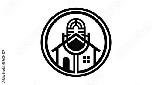 Audio recording studio microphone icon logo