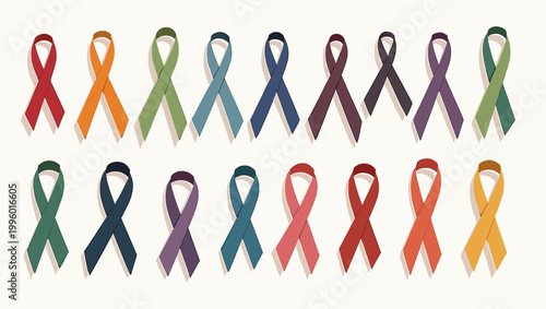 This image of overlapping ribbons evokes a sense of connection and support. Ideal for campaigns related to awareness, unity, or charitable causes, pro