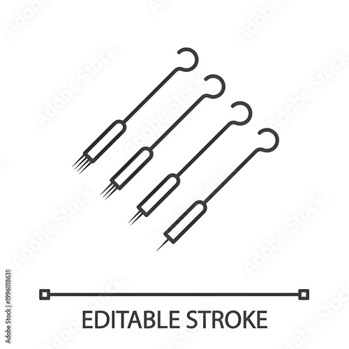 Cuadro en lienzo Tattoo needles pack linear icon