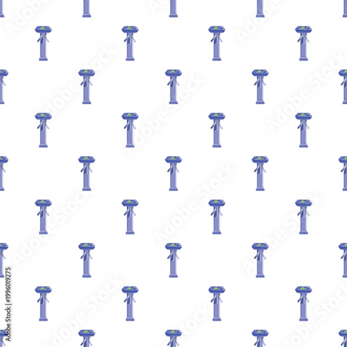 Seamless pattern featuring blue purple turnstiles symbolizing security and access control