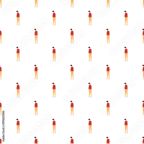 Sad man repeating pattern creating a background or texture