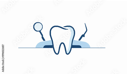 Dental Clinic Tooth Care Flat Vector Medical Illustration