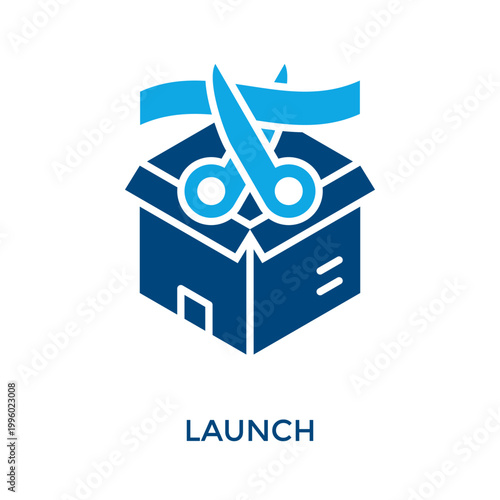 Launch Icon Dual Tone Style. Vector Illustration For Graphic Design