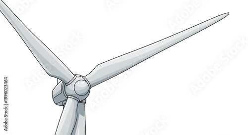 Wind turbine blade close up view.