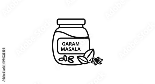 Garam Masala Line art vector vivid abstract artistic