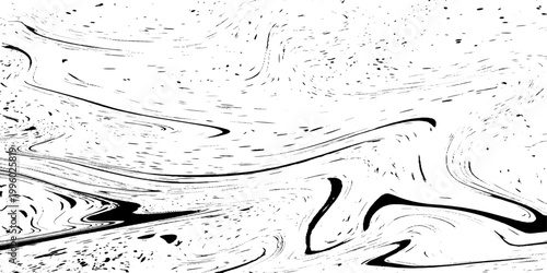 minimal abstract liquid marble texture vector illustration in black and white with soft flowing patterns and organic fluid movement